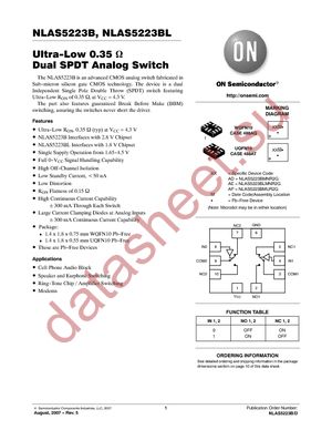 NLAS5223BMUR2G datasheet  